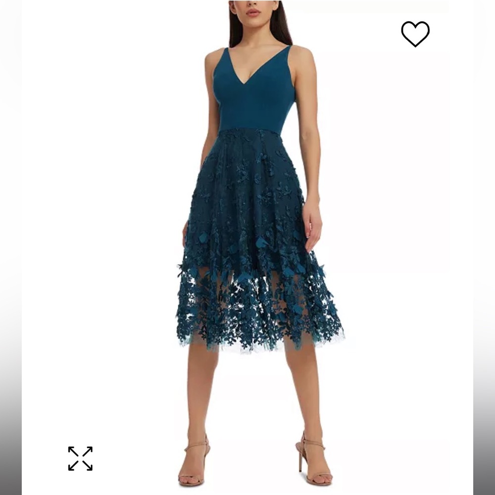 Dress the population darleen dress peacock